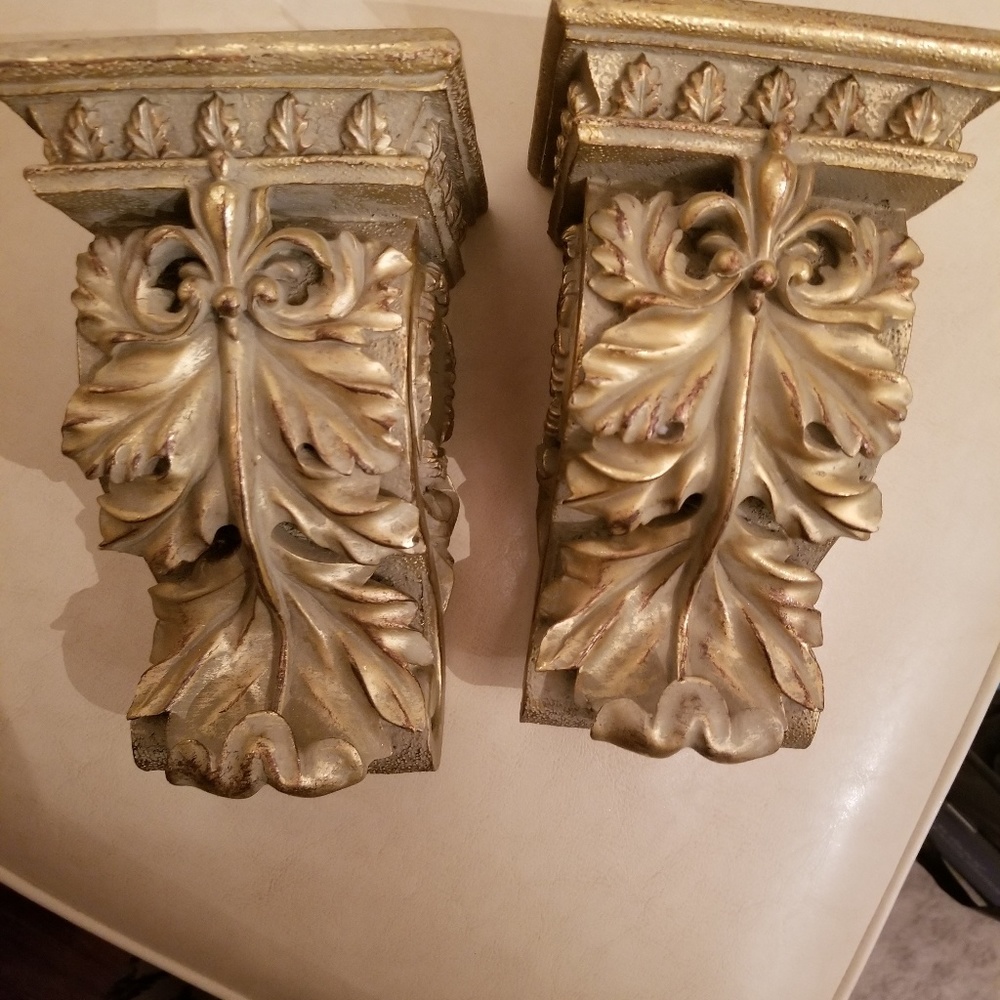 Gold wall sconces